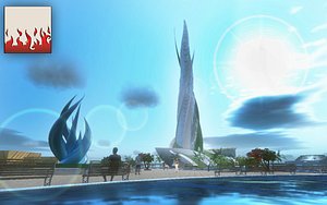 project downtown center tower 3d max