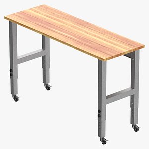 3D Wood Working Bench Type 02 Clean and Dirty model