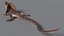 3D Frilled Dragon Crawling Pose model