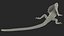 3D Frilled Dragon Crawling Pose model