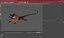 3D Frilled Dragon Crawling Pose model