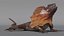 3D Frilled Dragon Crawling Pose model