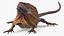 3D Frilled Dragon Crawling Pose model