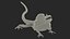 3D Frilled Dragon Crawling Pose model