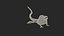 3D Frilled Dragon Crawling Pose model