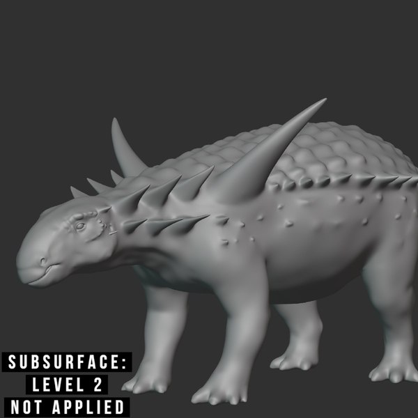 3D Sauropelta Basemesh Low Poly