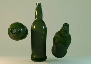 3d beer bottle model