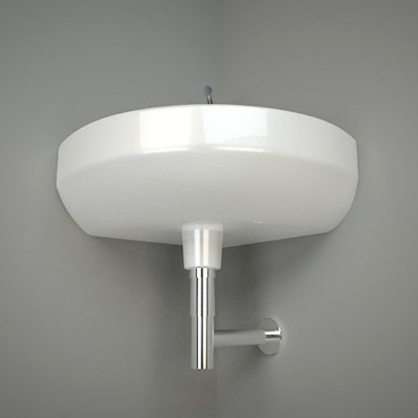 3d model washbasin corner