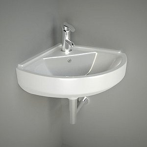 3d model washbasin corner