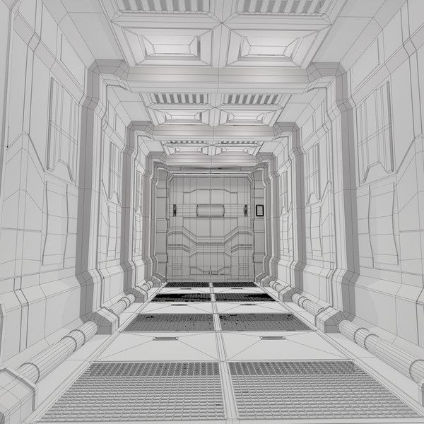 3d sci fi corridor