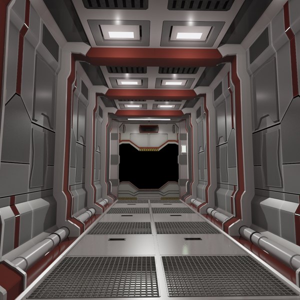 3d sci fi corridor