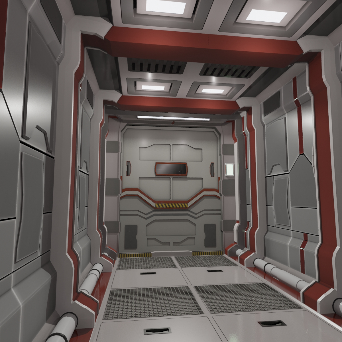 3d sci fi corridor