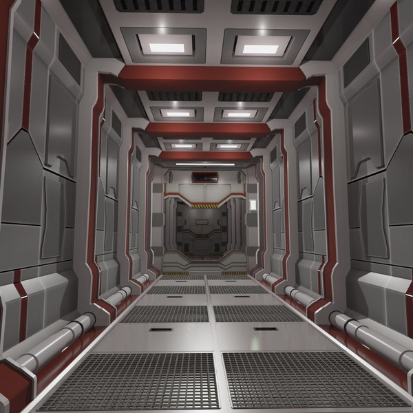 3d sci fi corridor