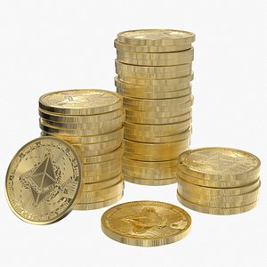 Ethereum Gold Coin Stack