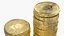3D Ethereum Gold Coin Stack
