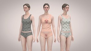 CLO 3D WOMEN UNDERWEAR model