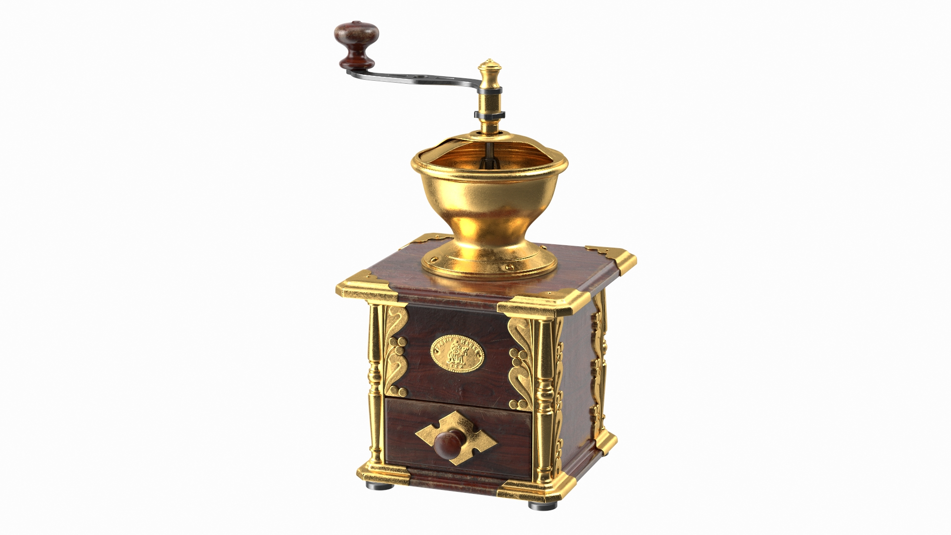 3D vintage manual coffee grinder TurboSquid 1671937