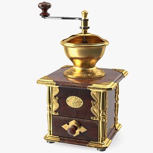 3D vintage manual coffee grinder