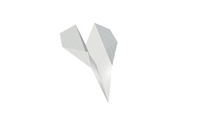 paper airplane 3D model