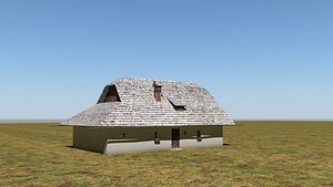 traditional house  low poly game building
