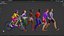 Exercising People - Animated and Rigged
