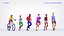 Exercising People - Animated and Rigged