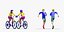 Exercising People - Animated and Rigged