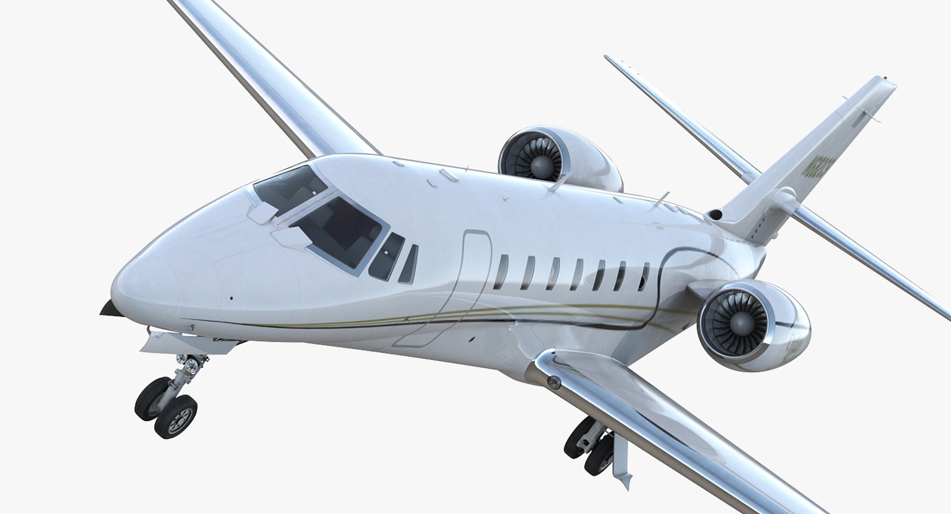 Business Jet Cessna Model 680 Sovereign 3D model preview