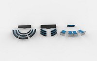 conference room layout set 3D model