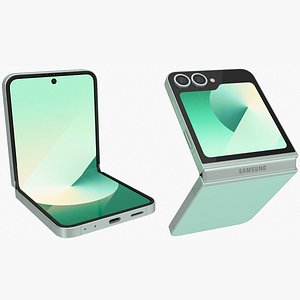 Samsung Galaxy Z Flip 6 Mint Animated 3D model