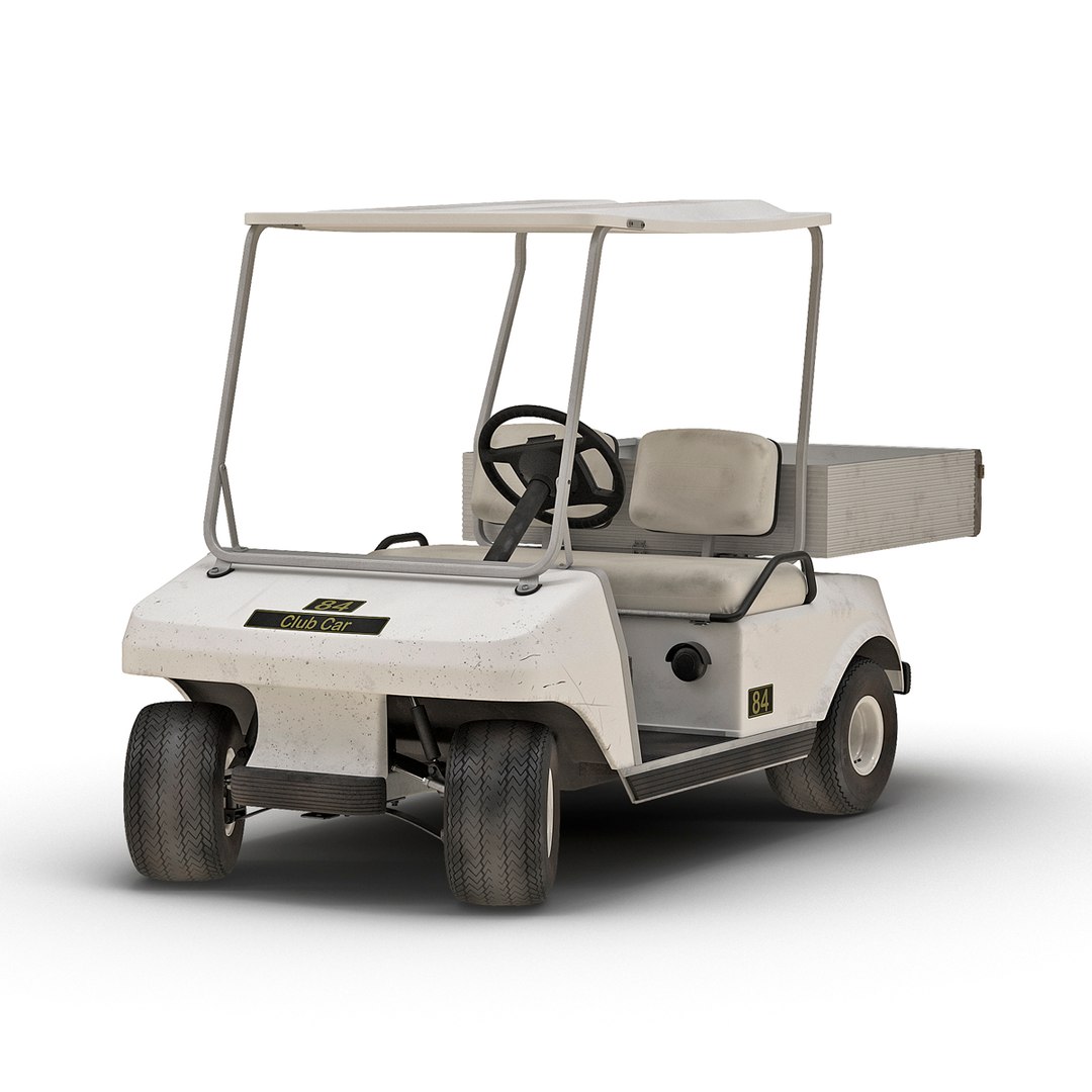 Golf Cart Rigged 3D model preview