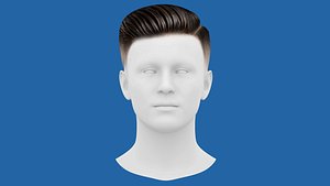 3D Low Poly Realistic Hair 4 for Games