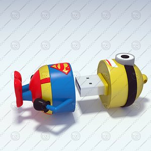 3d model minion usb drive