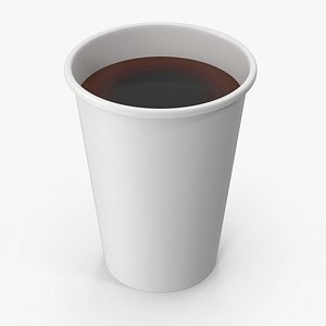 3D Paper Cup With Coffee