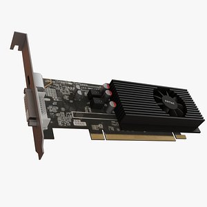 Low poly Zotac GeForce GT 1030 3D model