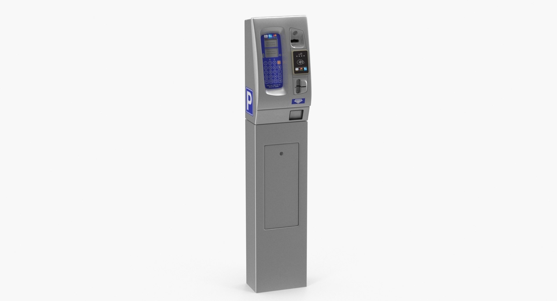 Digital Parking Meter 3D model preview