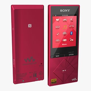 Sony NWZ A15 Digital Music And Video Player Red 3D Model