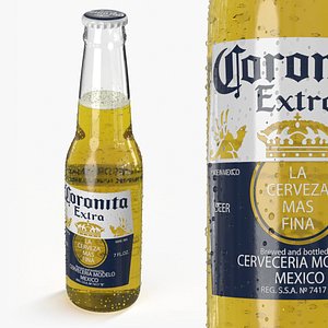Cold Coronita Beer Glass Bottle 07oz model
