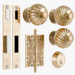 Door Knob Gold 3D model