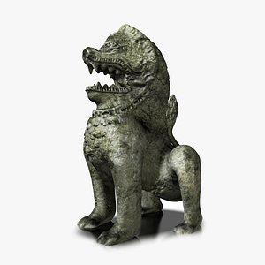 ancient lion statue 3d max