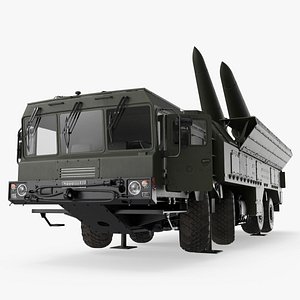 3D Heavy Ballistic Missile Carrier Vehicle Rigged