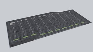 3D Parking Lot Large with 8K Textures