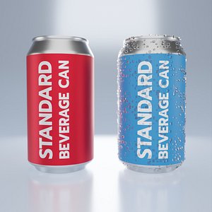 Beer or Soda can with drops