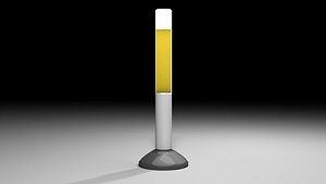 Bollard - Flatten Delineator 3D model