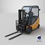 3D model Forklift Truck 01 Yellow All PBR Unity UE Textures