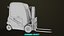 3D model Forklift Truck 01 Yellow All PBR Unity UE Textures