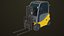 3D model Forklift Truck 01 Yellow All PBR Unity UE Textures