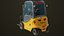 3D model Forklift Truck 01 Yellow All PBR Unity UE Textures