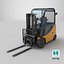 3D model Forklift Truck 01 Yellow All PBR Unity UE Textures