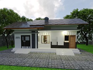 3D model hospital waste warehouse B3